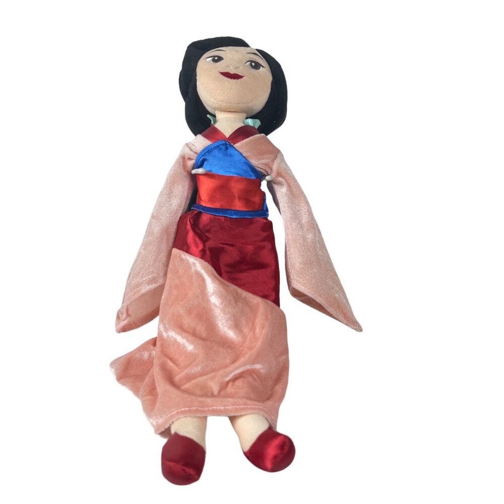 Disney Store Princess Mulan 20" Plush Doll Stuffed Toy Chinese Pink